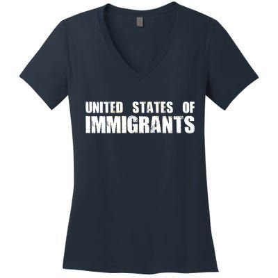 United States of Immigrants American Citizen Women's V-Neck T-Shirt