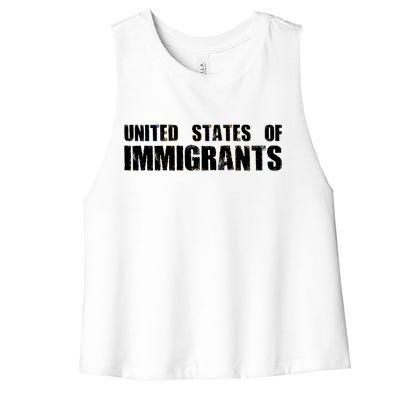 United States of Immigrants American Citizen Women's Racerback Cropped Tank