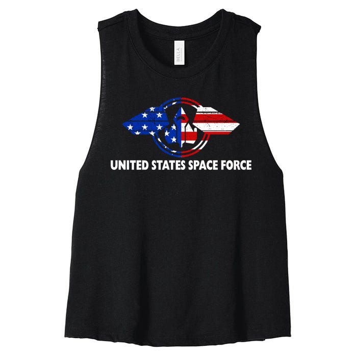 United States Space Force Women's Racerback Cropped Tank