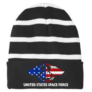 United States Space Force Striped Beanie with Solid Band