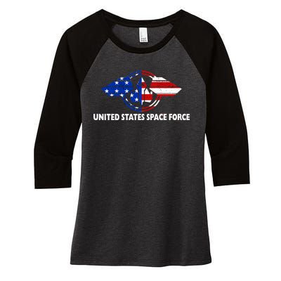 United States Space Force Women's Tri-Blend 3/4-Sleeve Raglan Shirt