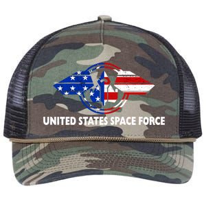 United States Space Force Retro Rope Trucker Hat Cap