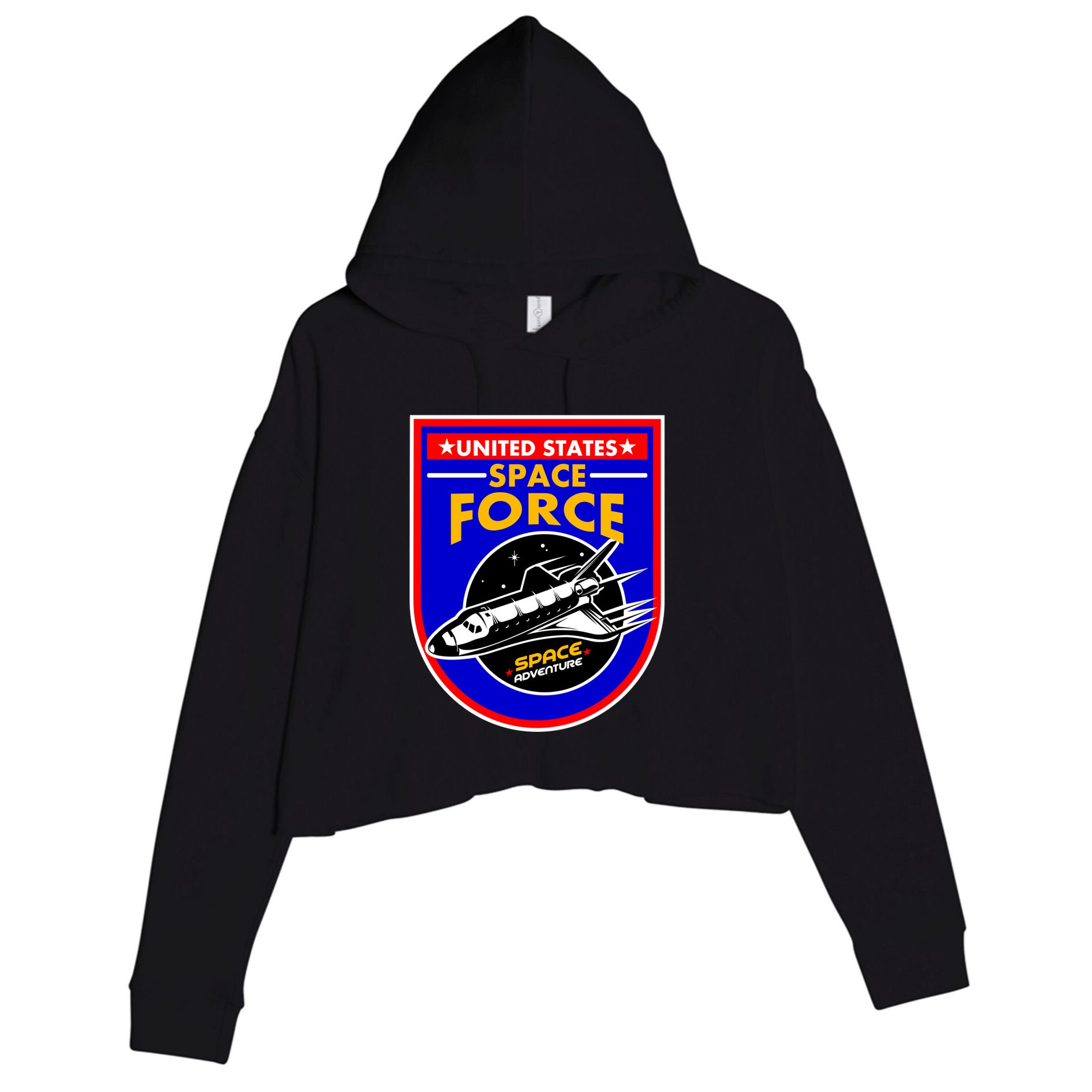 United States Space Force Adventure USSF Crop Fleece Hoodie