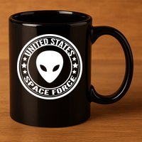 United States Space Force Alien 11oz C Handle Ceramic Mug