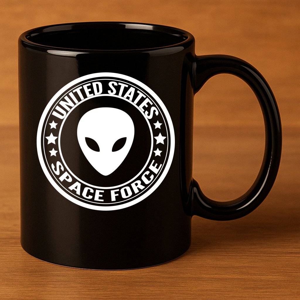 United States Space Force Alien 11oz C Handle Ceramic Mug