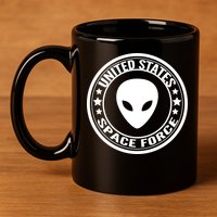 United States Space Force Alien 11oz C Handle Ceramic Mug