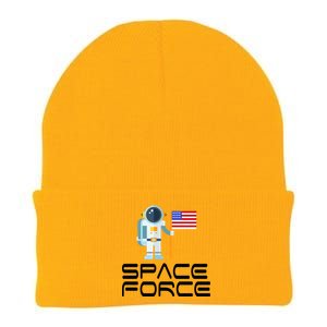 United States Space Force Astronaut Flag Knit Cap Winter Beanie