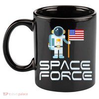 United States Space Force Astronaut Flag 11oz C Handle Ceramic Mug