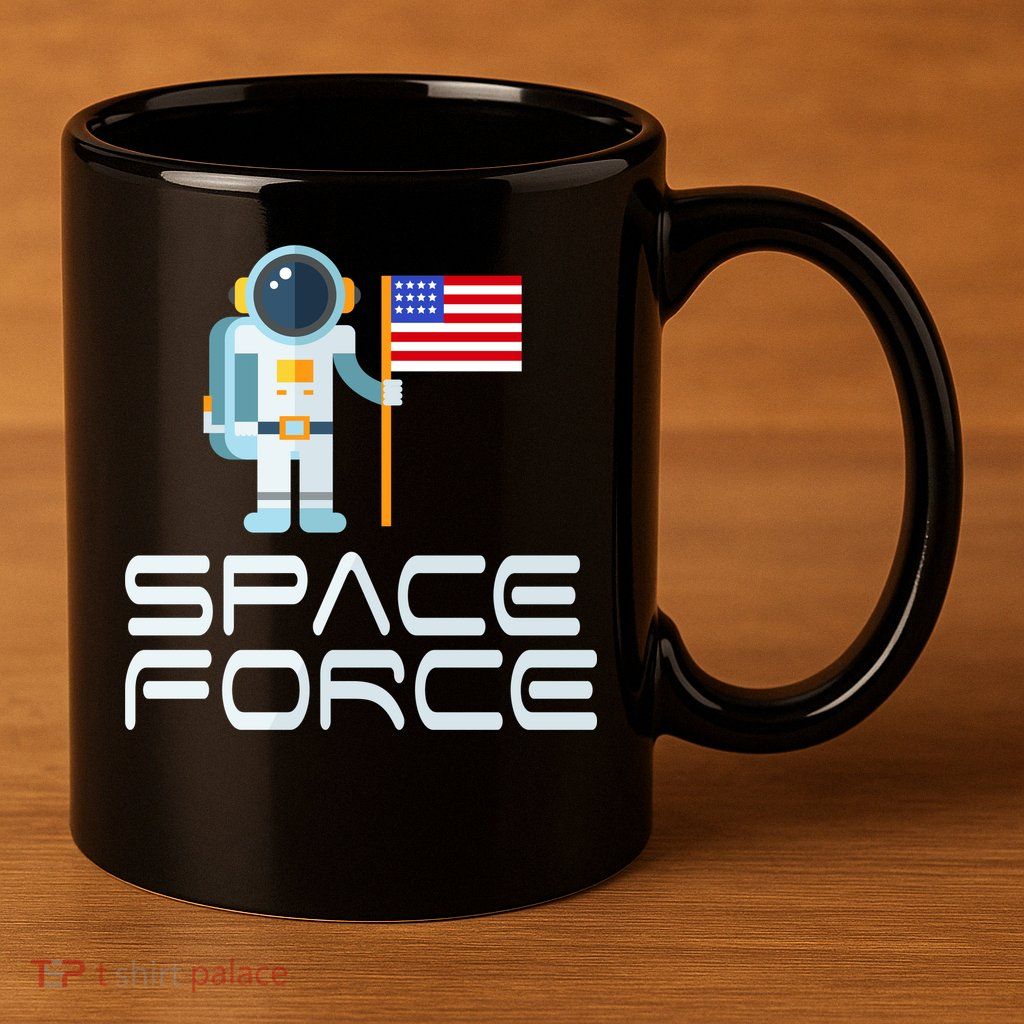 United States Space Force Astronaut Flag 11oz C Handle Ceramic Mug