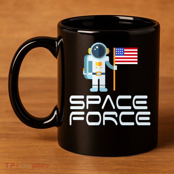 United States Space Force Astronaut Flag 11oz C Handle Ceramic Mug