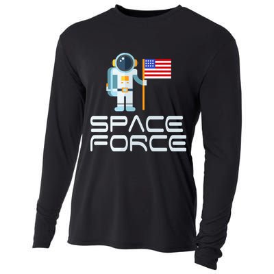 United States Space Force Astronaut Flag Cooling Performance Long Sleeve Crew