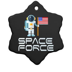 United States Space Force Astronaut Flag Ceramic Star Ornament