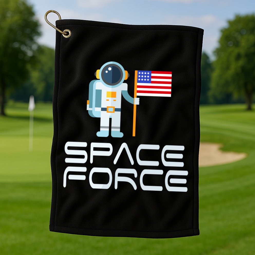 United States Space Force Astronaut Flag Golf Towel