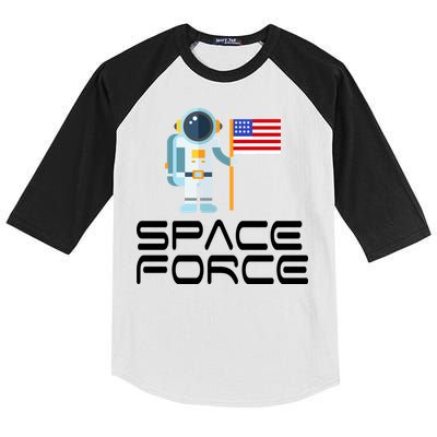 United States Space Force Astronaut Flag Kids Colorblock Raglan Jersey