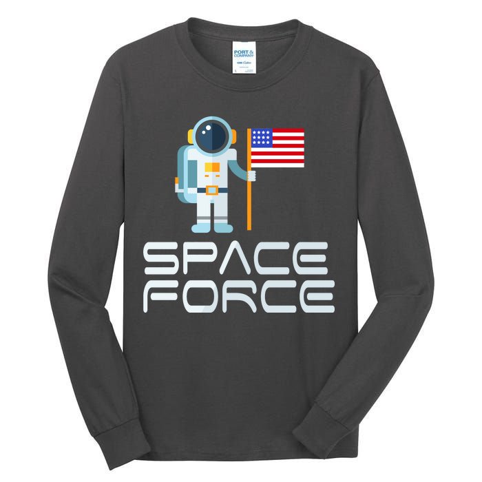 United States Space Force Astronaut Flag Tall Long Sleeve T-Shirt