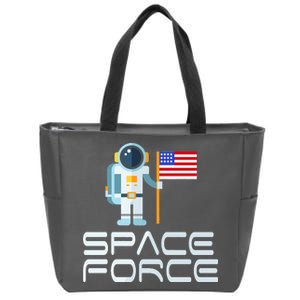 United States Space Force Astronaut Flag Zip Tote Bag