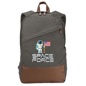 United States Space Force Astronaut Flag Cotton Canvas Backpack