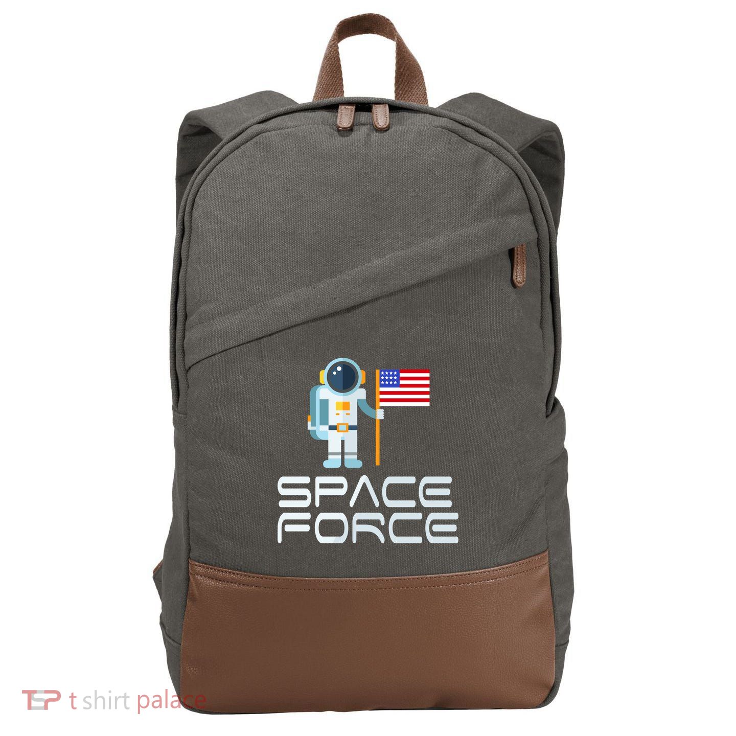 United States Space Force Astronaut Flag Cotton Canvas Backpack