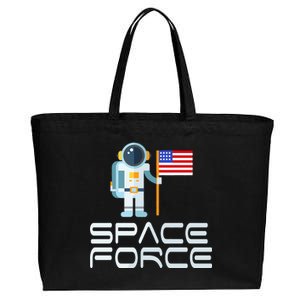 United States Space Force Astronaut Flag Cotton Canvas Jumbo Tote