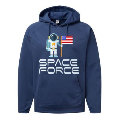 United States Space Force Astronaut Flag Performance Fleece Hoodie