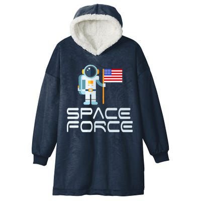 United States Space Force Astronaut Flag Hooded Wearable Blanket