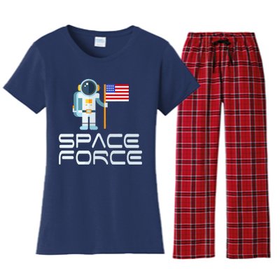 United States Space Force Astronaut Flag Women's Flannel Pajama Set