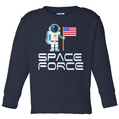 United States Space Force Astronaut Flag Toddler Long Sleeve Shirt