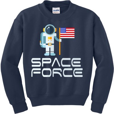 United States Space Force Astronaut Flag Kids Sweatshirt