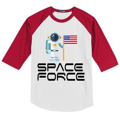 United States Space Force Astronaut Flag Kids Colorblock Raglan Jersey