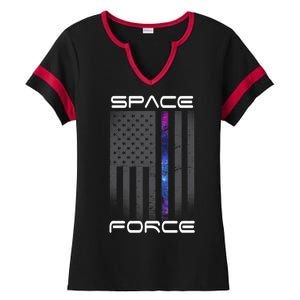 United States Space Force Flag Ladies Halftime Notch Neck Tee