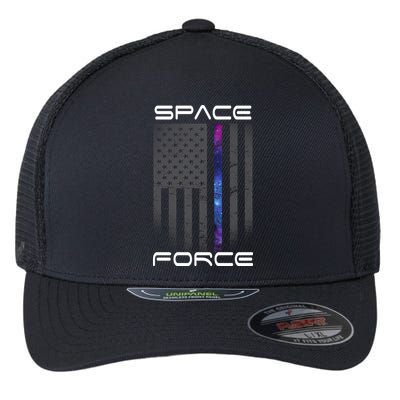 United States Space Force Flag Flexfit Unipanel Trucker Cap