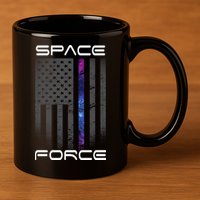 United States Space Force Flag 11oz C Handle Ceramic Mug
