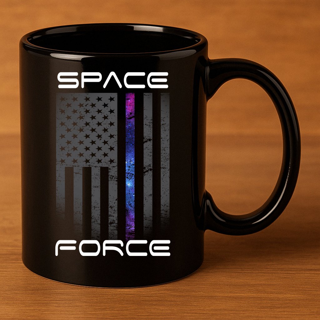 United States Space Force Flag 11oz C Handle Ceramic Mug
