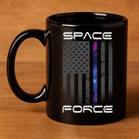 United States Space Force Flag 11oz C Handle Ceramic Mug