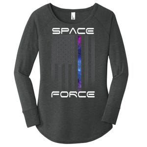 United States Space Force Flag Women's Perfect Tri Tunic Long Sleeve Shirt