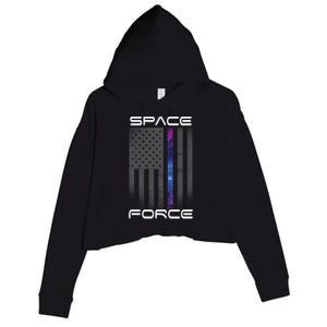 United States Space Force Flag Crop Fleece Hoodie