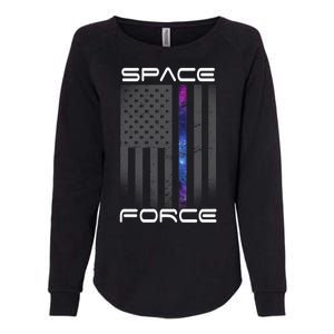 United States Space Force Flag Womens California Wash Sweatshirt