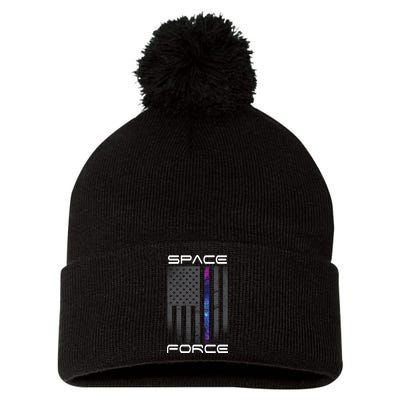 United States Space Force Flag Pom Pom 12in Knit Beanie