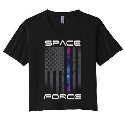United States Space Force Flag Crop Top