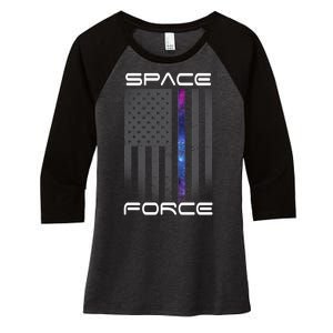 United States Space Force Flag Women's Tri-Blend 3/4-Sleeve Raglan Shirt