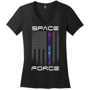 United States Space Force Flag Women's V-Neck T-Shirt