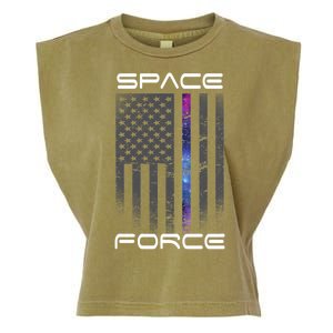 United States Space Force Flag Garment-Dyed Women's Muscle Tee