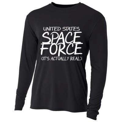 United States Space Force It's Actually Real Cooling Performance Long Sleeve Crew