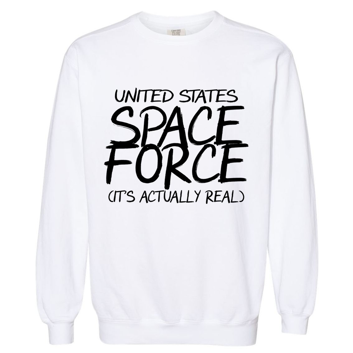 United States Space Force It's Actually Real Garment-Dyed Sweatshirt