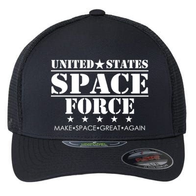 United States Space Force Make Space Great Again Flexfit Unipanel Trucker Cap
