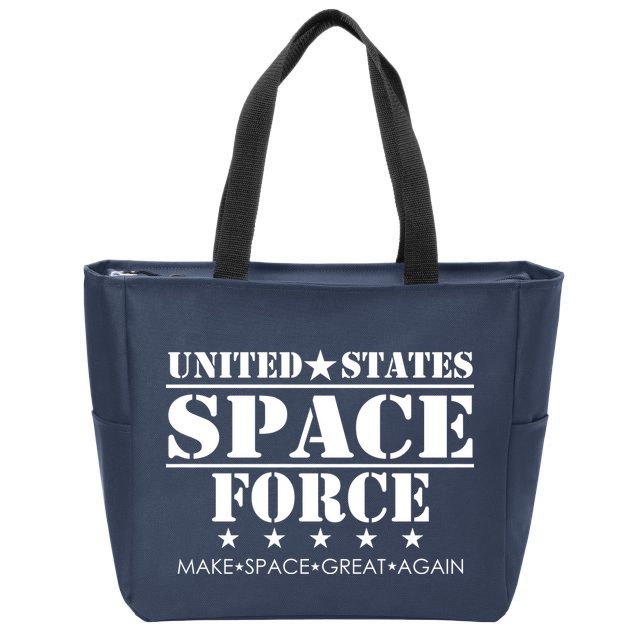 United States Space Force Make Space Great Again Zip Tote Bag