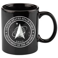United States Space Force Outline Logo 11oz C Handle Ceramic Mug