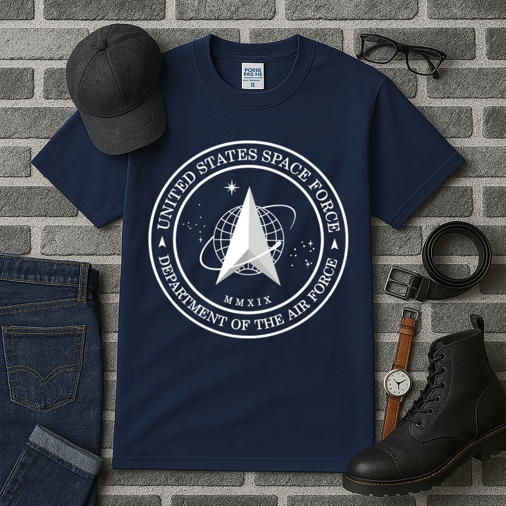 United States Space Force Outline Logo Tall T-Shirt