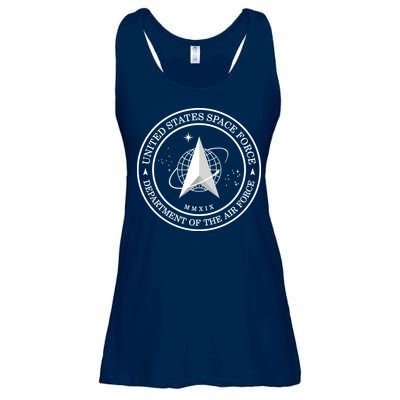 United States Space Force Outline Logo Ladies Essential Flowy Tank