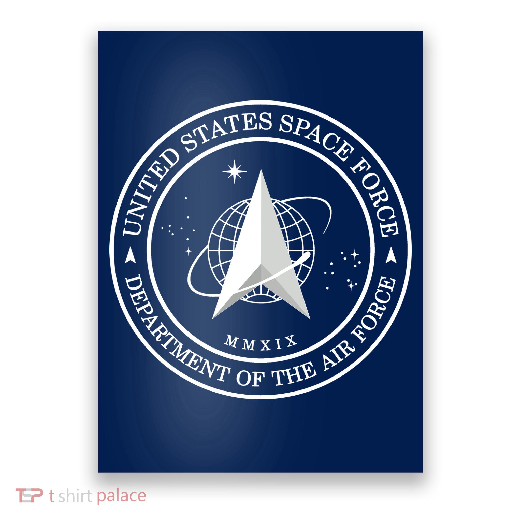 United States Space Force Outline Logo Poster